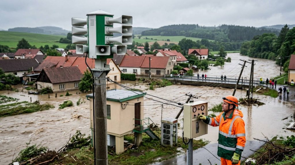 Varovný systém obce: když telefonní síť v povodni úplně mlčí 1 Varovný systém obce: když telefonní síť v povodni úplně mlčí